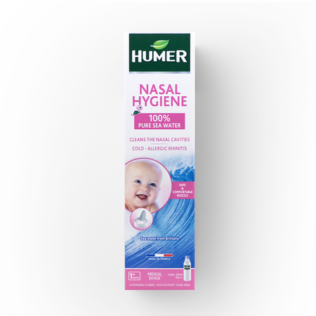 Spray nazal cu apa de mare pentru copii, +1 luna, 150 ml, Humer 707479