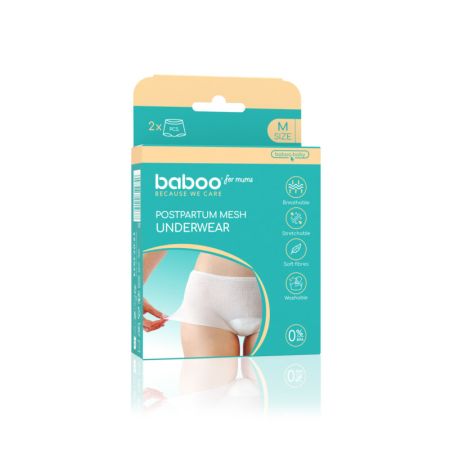 Set chiloti postnatali din plasa, Marime M, 2 bucati, Baboo