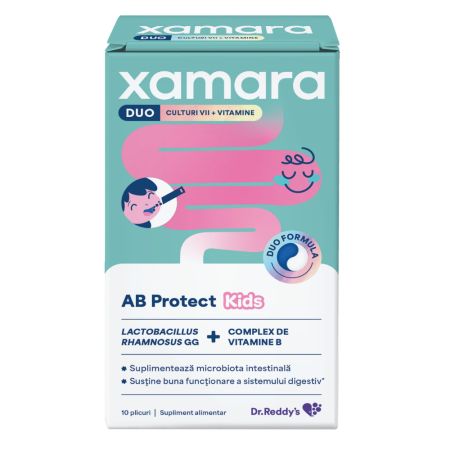 Protect Kids cu aroma de fructe de padure Xamara Duo AB, 10 plicuri orodispersabile, Dr Reddys