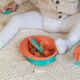 Set lingurita si furculita flexibile, Portocaliu/Verde, 6 luni+, Baboo 722837