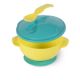 Bol cu ventuza, capac si lingurita, Galben, 6 luni+, Baboo 723062