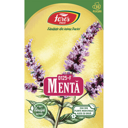 Ceai de menta, 20 plicuri, Fares 723128