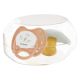 Suzeta ortodontica din latex Calmy, Piersica, 0 luni+, 2 bucati, Baboo 723188