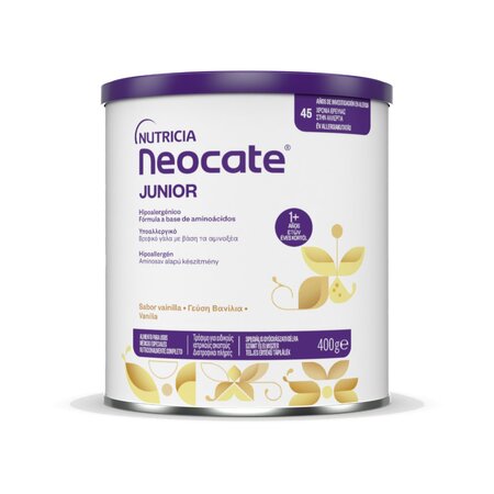 Neocate Junior cu aroma de vanilie formula hipoalergenia speciala, +12 luni, 400 g, Nutricia