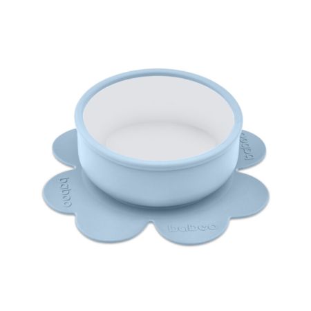 Bol din silicon cu ventuza, Bleu, 6 luni+, Baboo 723211