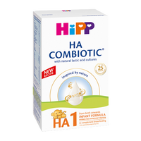 Lapte praf formula de inceput HA1 Combiotic, +0 luni, 350 g, Hipp