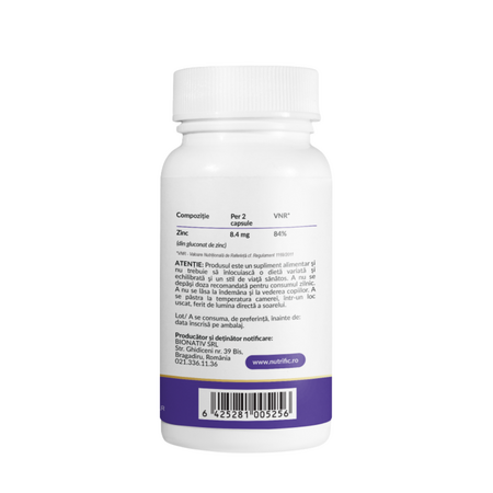 Zinc Gluconat, 30 mg, 60 capsule 723232