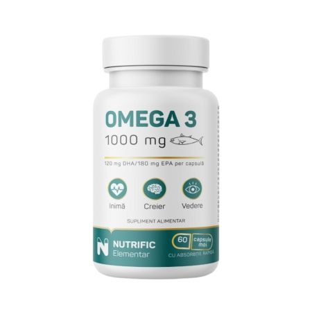 Omega 3, 1000 mg, 60 capsule moi, Nutrific