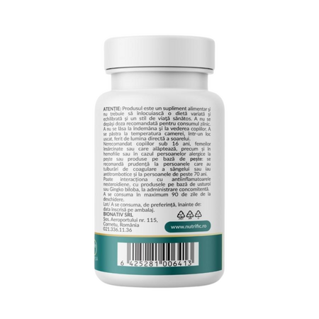 Omega 3, 1000 mg, 60 capsule moi, Nutrific 723259