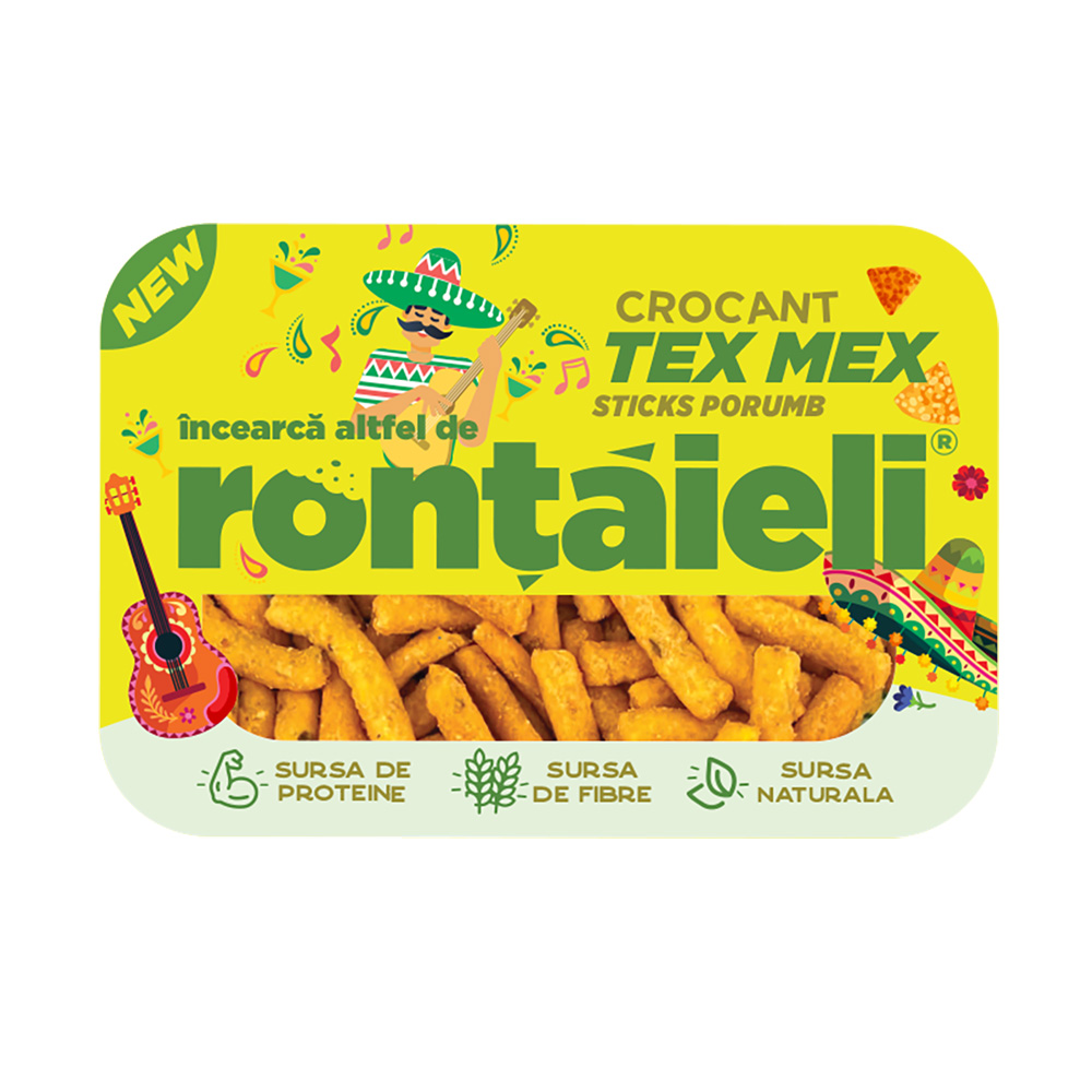 Sticks porumb Tex Mex, 35 g, Rontaieli