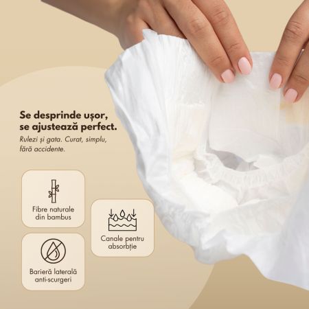 Scutece din bambus sustenabile, Marimea 2, 4-8 kg, 32 bucati, Zuluff 723346