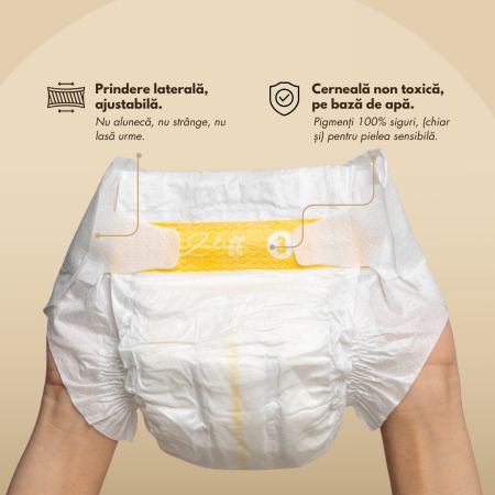 Scutece din bambus sustenabile, Marimea 2, 4-8 kg, 32 bucati, Zuluff 723344