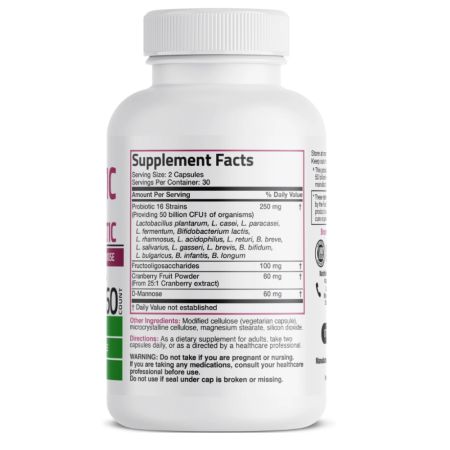 Probiotic Plus pentru femei, 60 capsule vegetariene, Bronson 723408