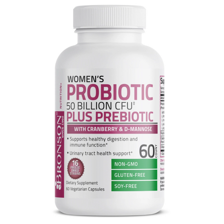Probiotic Plus pentru femei, 60 capsule vegetariene, Bronson