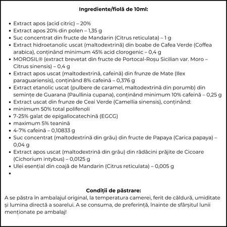 Apielixir Arderea grasimilor, 30 fiole, Albina Carpatina 723467