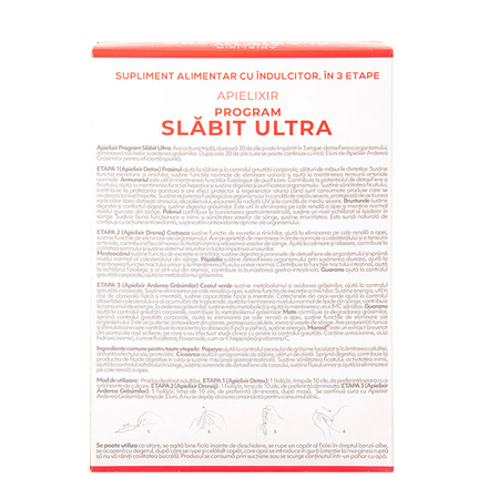 Apielixir Program Slabit Ultra, 30 fiole, Albina Carpatina 817166