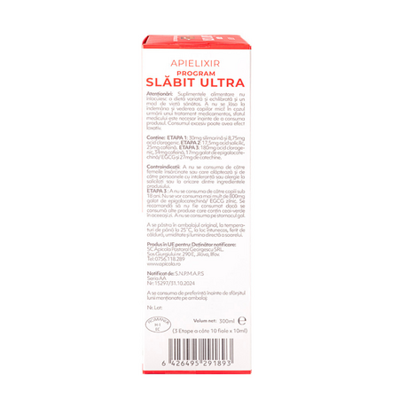 Apielixir Program Slabit Ultra, 30 fiole, Albina Carpatina 817167