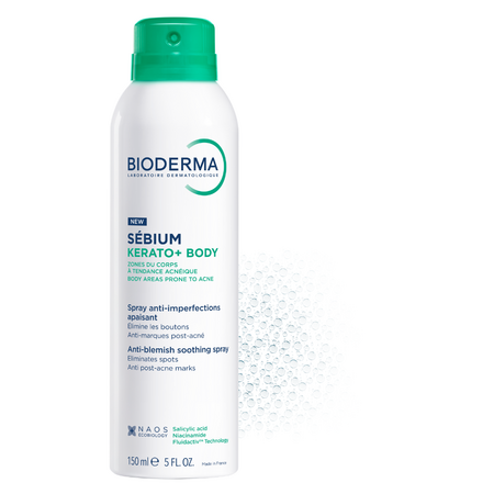 Spray tratament anti-acnee pentru corp Sebium Kerato+, 150 ml, Bioderma 723481