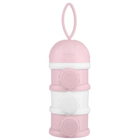 Dozator pentru lapte praf cu 3 compartimente, Pink, Kikka Boo 723497