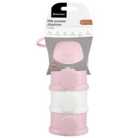 Dozator pentru lapte praf cu 3 compartimente, Pink, Kikka Boo