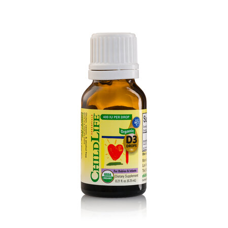 Picaturi organice cu vitamina D3 Childlife Essentials, 400 UI, 6.25 ml, Secom 776529