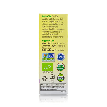 Picaturi organice cu vitamina D3 Childlife Essentials, 400 UI, 6.25 ml, Secom 776531