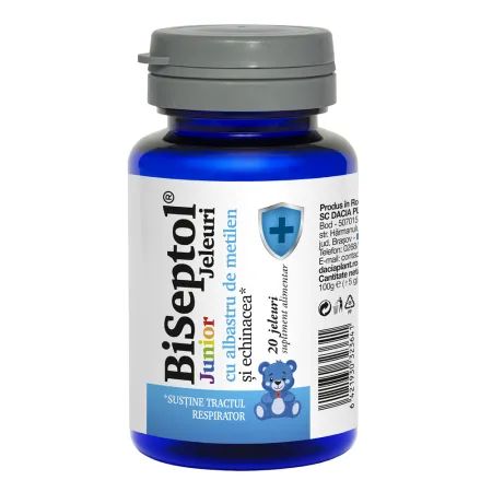 Jeluri cu albastru de metilen si echinaceea Biseptol Junior, 20 bucati, Dacia Plant