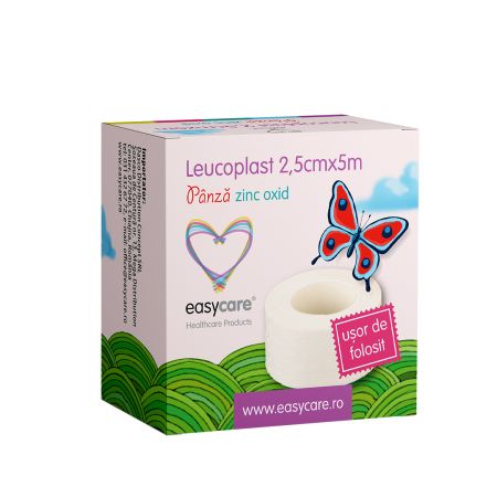 Leucoplast din panza, 2.5cm x 5m, Easy Care
