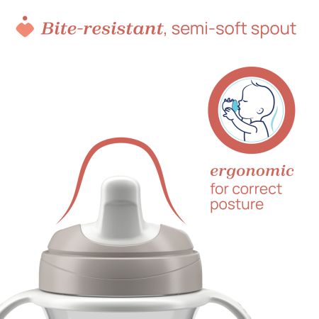 Canuta de antrenament, Gri, 6 luni+, 200 ml, Chicco 723602