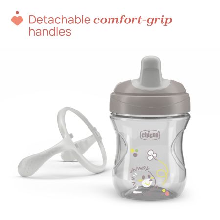 Canuta de antrenament, Gri, 6 luni+, 200 ml, Chicco 723606