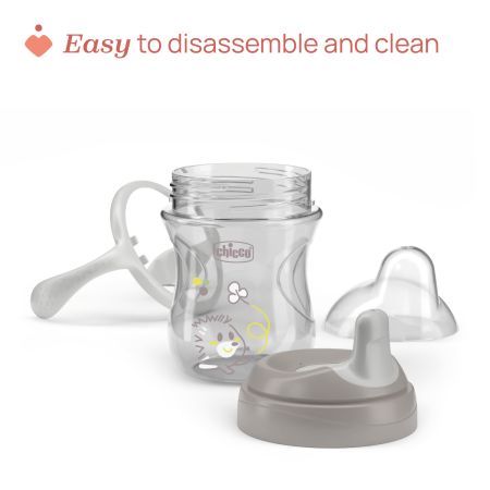 Canuta de antrenament, Gri, 6 luni+, 200 ml, Chicco 723605