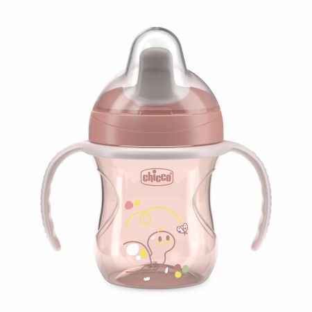 Canuta de antrenament, 6 luni+, Roz, 200 ml, Chicco