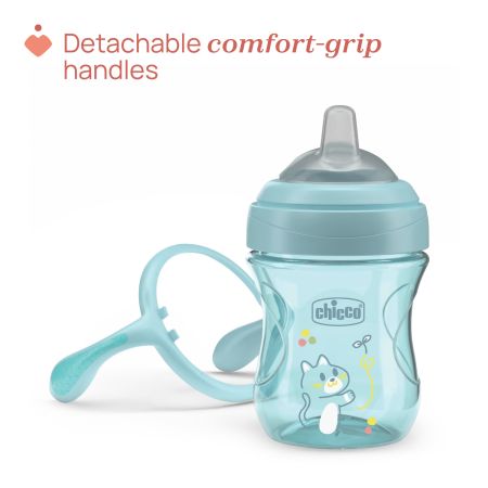 Canuta de tranzitie, Turcoaz, 4 luni+, 200 ml, Chicco 723629