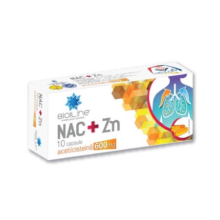 NAC + Zinc, 600mg, 10 capsule, BioSunLine