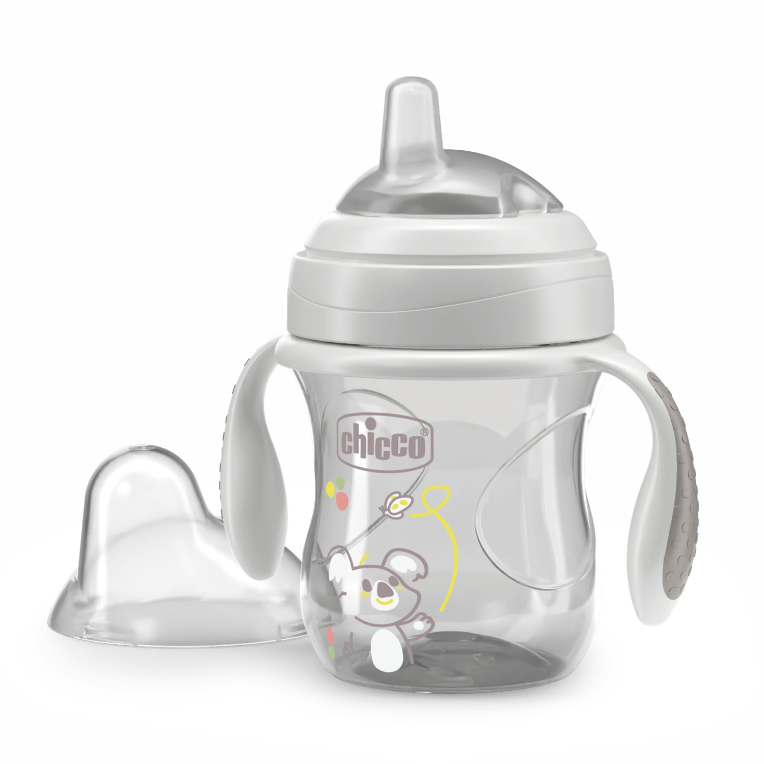 Canuta de tranzitie, Gri, 4 luni+, 200 ml, Chicco