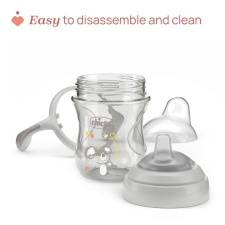 Canuta de tranzitie, Gri, 4 luni+, 200 ml, Chicco 723735