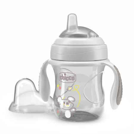 Canuta de tranzitie, 4 luni+, Gri, 200 ml, Chicco