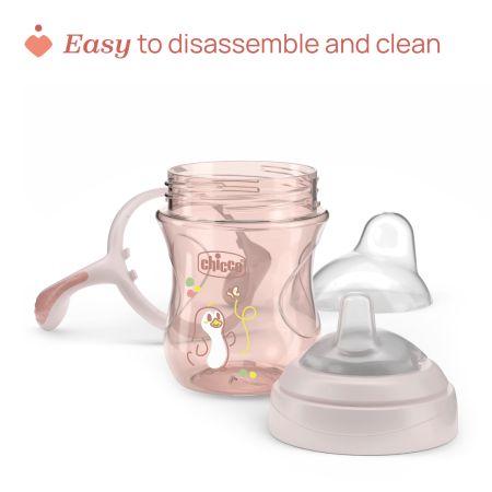 Canuta de tranzitie, Roz, 4 luni+, 200 ml, Chicco 723726
