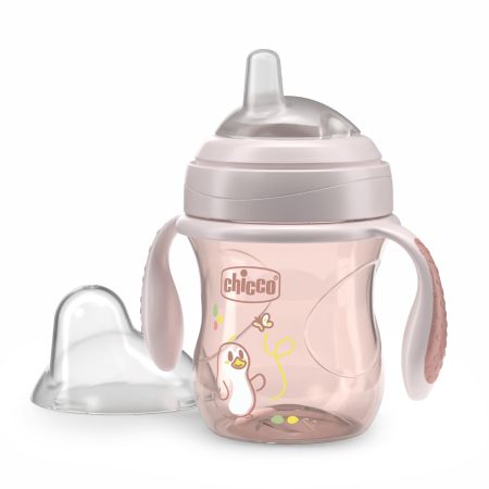 Canuta de tranzitie, 4 luni+, Roz, 200 ml, Chicco