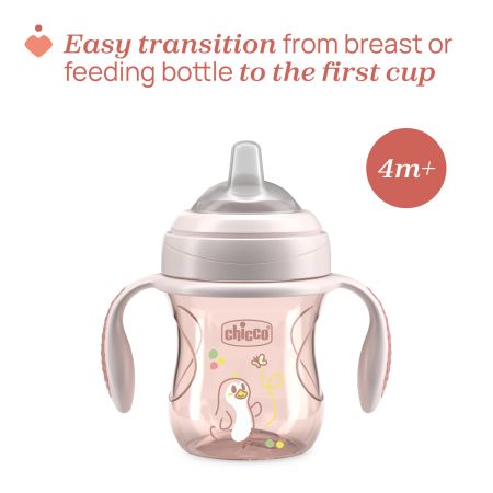 Canuta de tranzitie, Roz, 4 luni+, 200 ml, Chicco 723723
