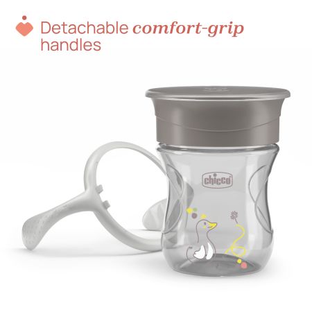 Canuta 360 perfect cup, Gri, 12 luni+, 200 ml, Chicco 723749