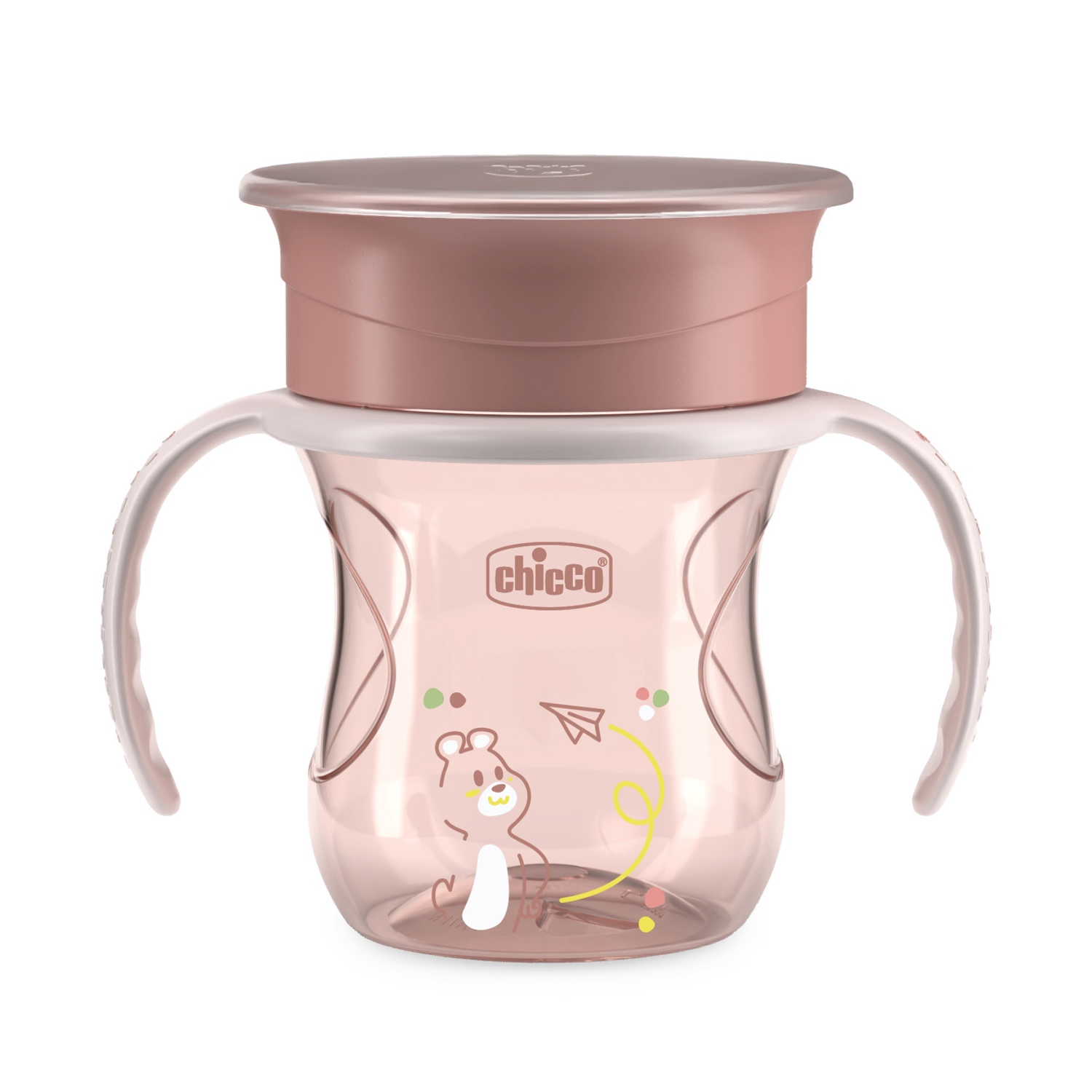 Canuta 360 perfect cup, Roz, 12 luni+, 200 ml, Chicco