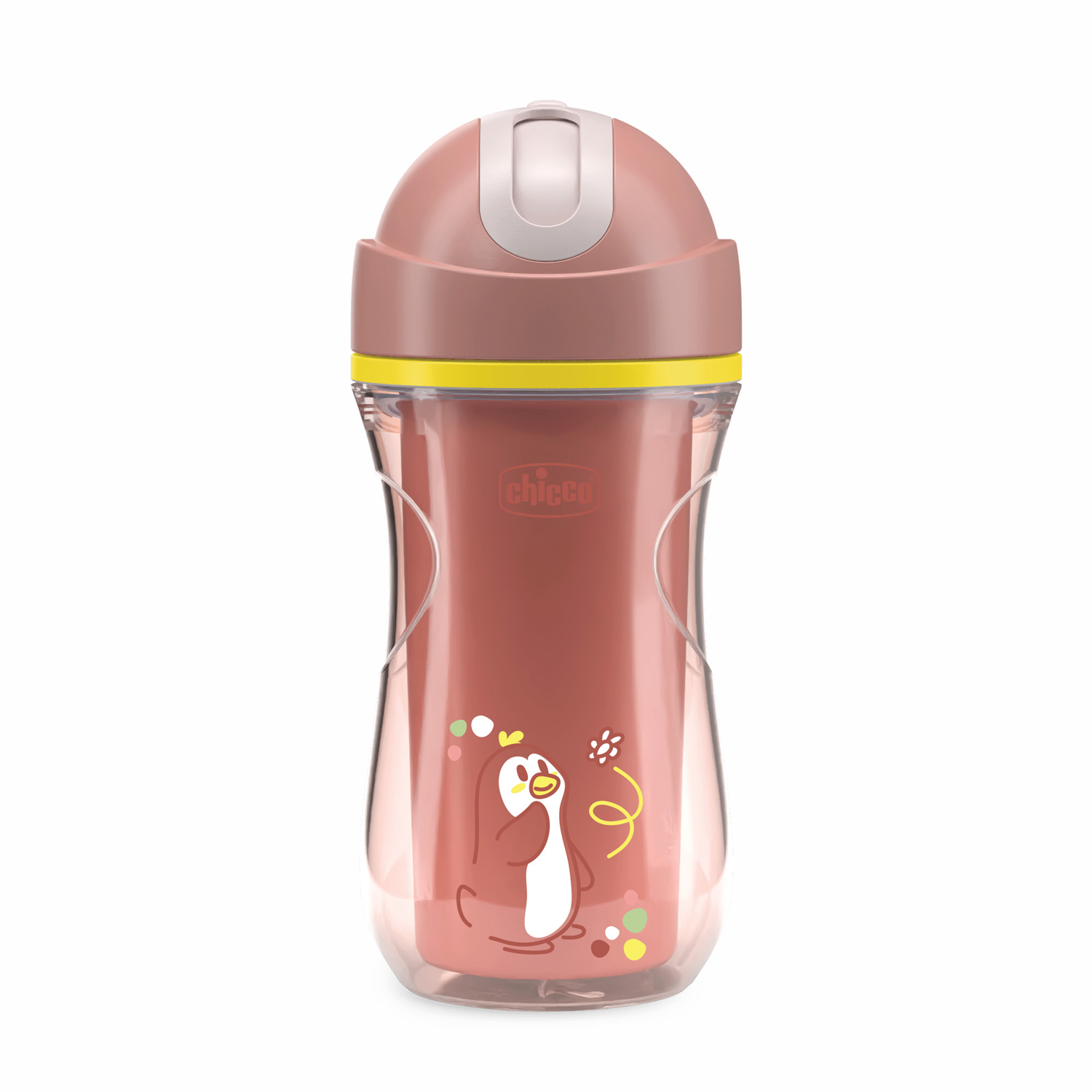 Canuta sport termorezistenta cu pai, Roz, 14 luni+, 266 ml, Chicco