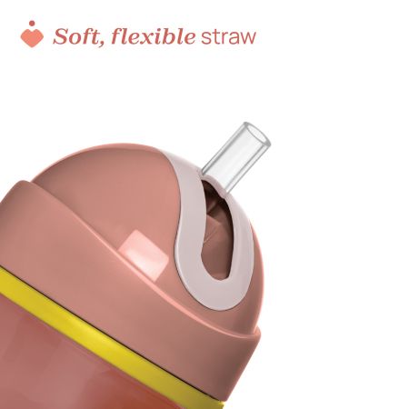 Canuta sport termorezistenta cu pai, Roz, 14 luni+, 266 ml, Chicco 723773