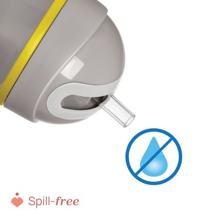 Canuta sport termorezistenta cu pai, Gri, 14 luni+, 266 ml, Chicco 723782