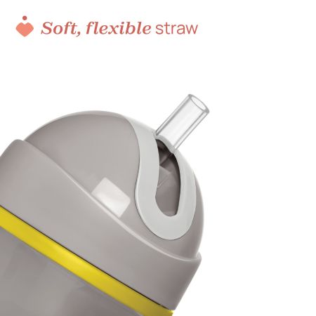 Canuta sport termorezistenta cu pai, Gri, 14 luni+, 266 ml, Chicco 723781
