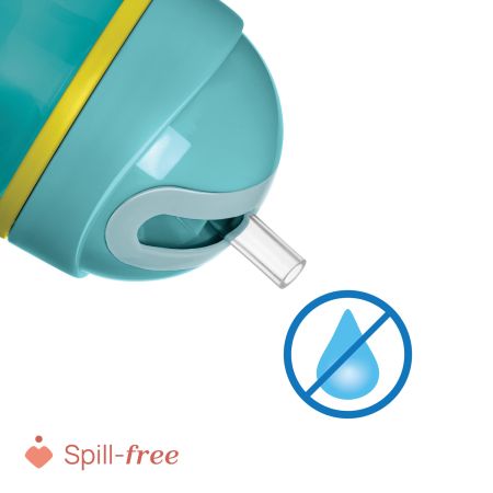 Canuta sport termorezistenta cu pai, Turcoaz, 14 luni+, 266 ml, Chicco 723792