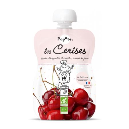 Piure Bio cu 70% cirese, 4-6 luni, 120 g, Popote