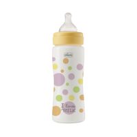 Biberon cu tetina din silicon si flux rapid Perfect Easy, Fetite, 4 luni+, 330 ml, Chicco
