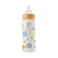 Biberon cu tetina din silicon si flux rapid Perfect Easy, Baieti, 4 luni+, 330 ml, Chicco